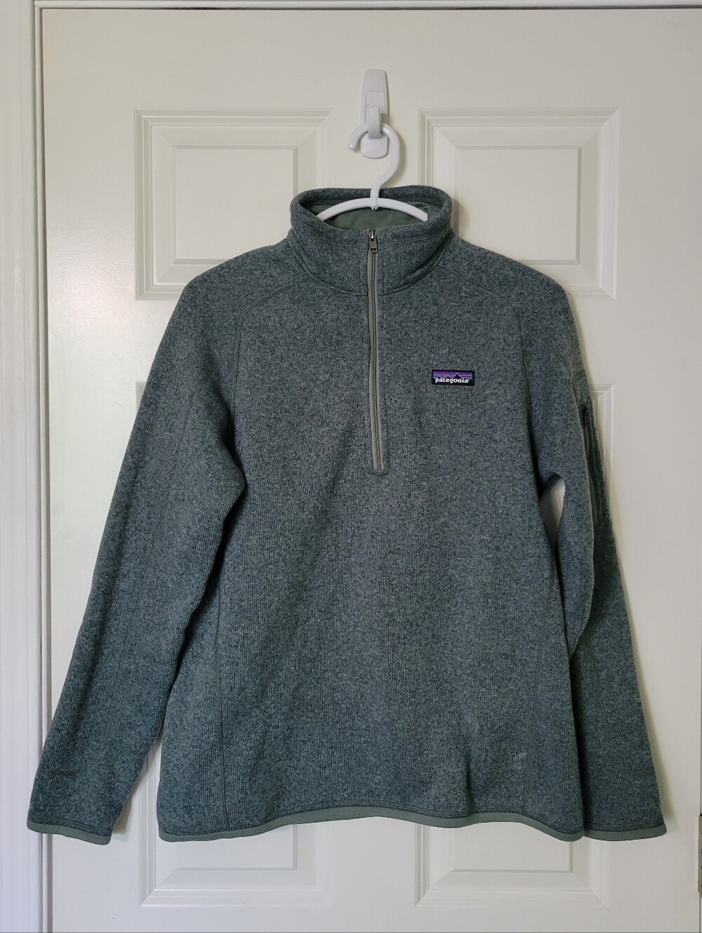 Patagonia Green Heather Quarter-Zip Fleece Pullover